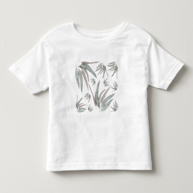Camiseta De Bebé Patrón de hojas de eucalipto (Anverso)