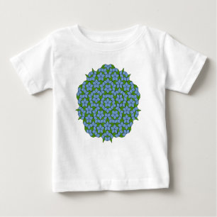 Camiseta De Bebé Patrón de hombus penrose verde y azul
