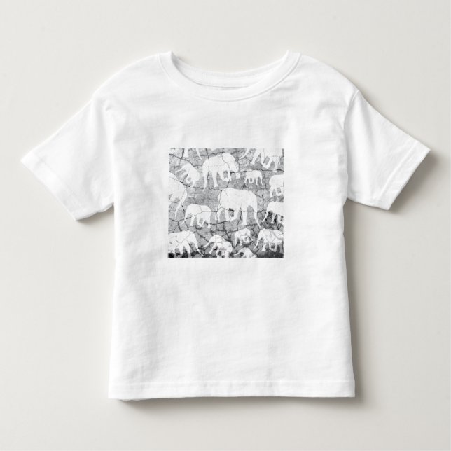 Camiseta De Bebé Patrón de hormigón elefante (Anverso)