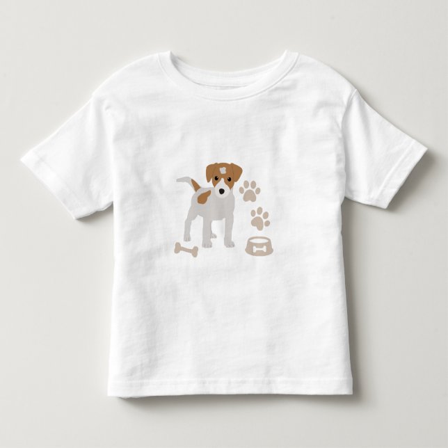 Camiseta De Bebé Patrón de huellas de patas de cachorros de perro l (Anverso)