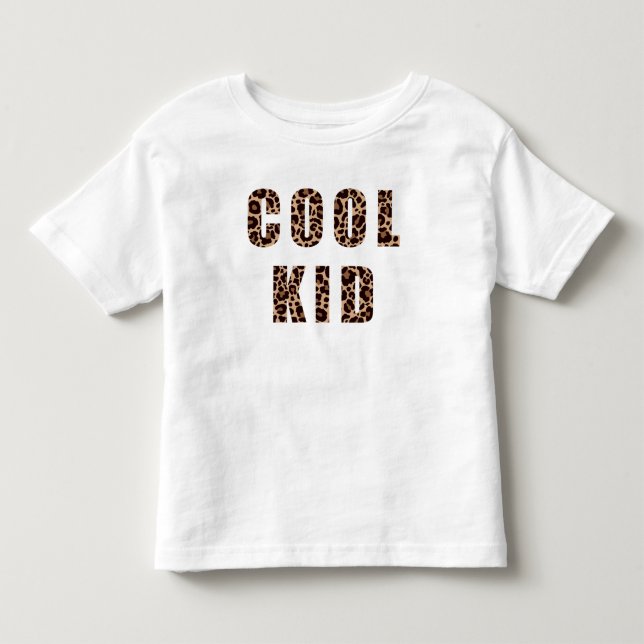 Camiseta De Bebé Patrón de impresión de leopardo Coincidencia de ni (Anverso)