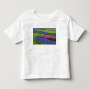 Camiseta De Bebé Patrón de jacinto de uva, tulipanes, y