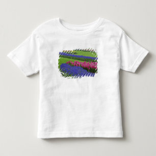 Camiseta De Bebé Patrón de jacinto de uva, tulipanes y