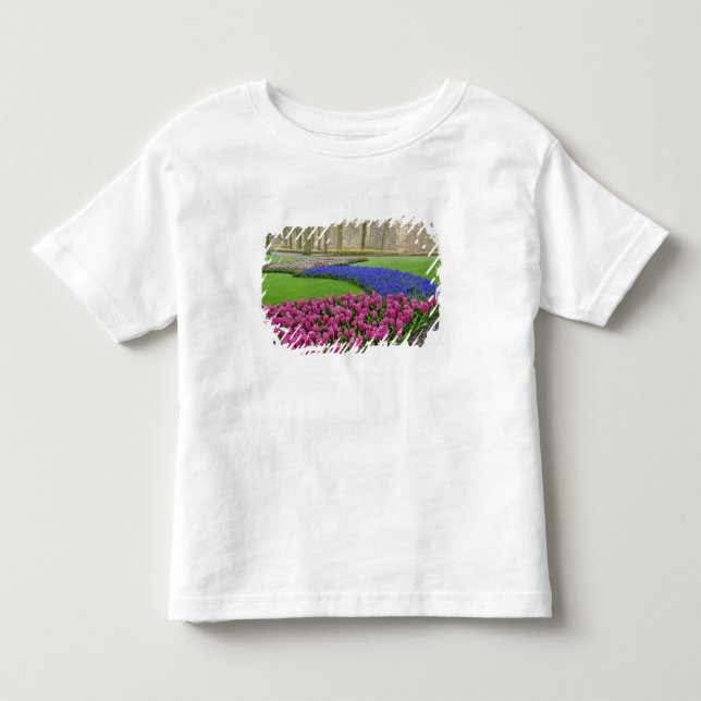 Camiseta De Bebé Patrón de jacinto de uva, tulipanes y 2 (Anverso)