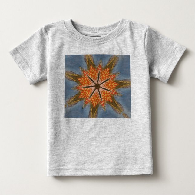 Camiseta De Bebé Patrón de Leopardo abstracto: un efecto Kaleidosco (Anverso)
