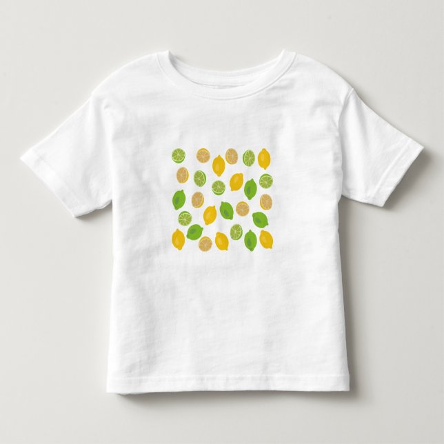 Camiseta De Bebé Patrón de limón y limón (Anverso)