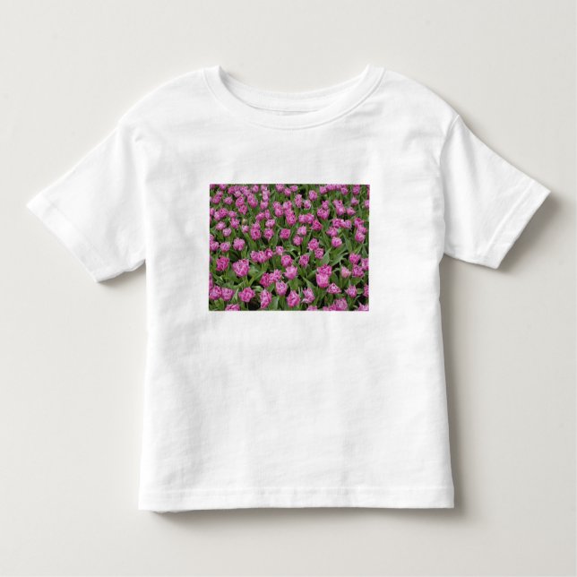 Camiseta De Bebé Patrón de los tulipanes, Keukenhof Gardens, (Anverso)