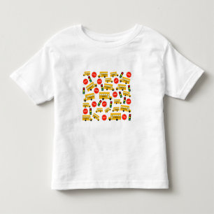 Camiseta De Bebé Patrón de luces de tráfico y señal de parada de au