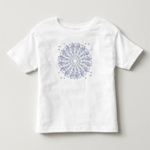 Camiseta De Bebé Patrón de mandala azul