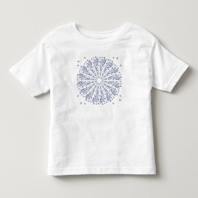 Camiseta De Bebé Patrón de mandala azul (Anverso)