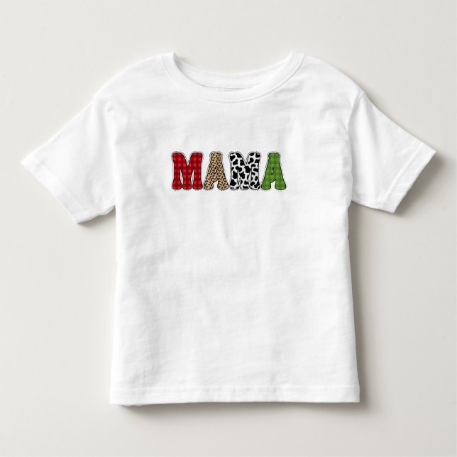 Camiseta De Bebé Patrón de Navidades de Mamá - Diseños de Navidades (Anverso)