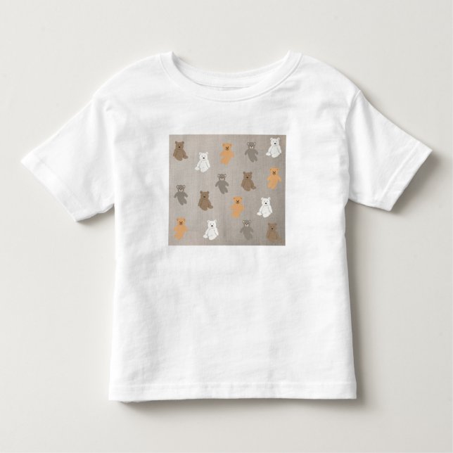Camiseta De Bebé Patrón de oso corto (Anverso)