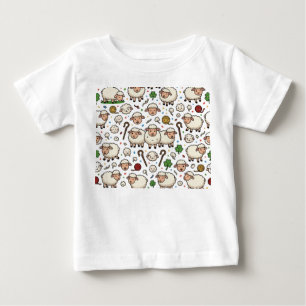 Camiseta De Bebé patrón de ovejas