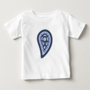 Camiseta De Bebé Patrón de Paisley Azul