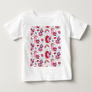 Camiseta De Bebé Patrón de perro lindo para amantes de los perros