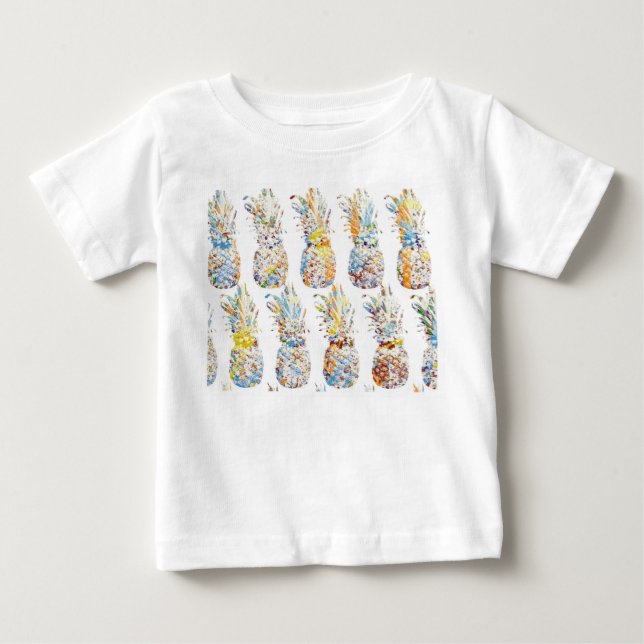 Camiseta De Bebé Patrón de piña (Anverso)