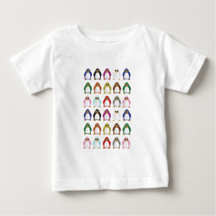 Camiseta De Bebé Patrón de pingüino colorido – adorable animal de a