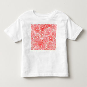 Camiseta De Bebé Patrón de rodajas de pomelo de color agua