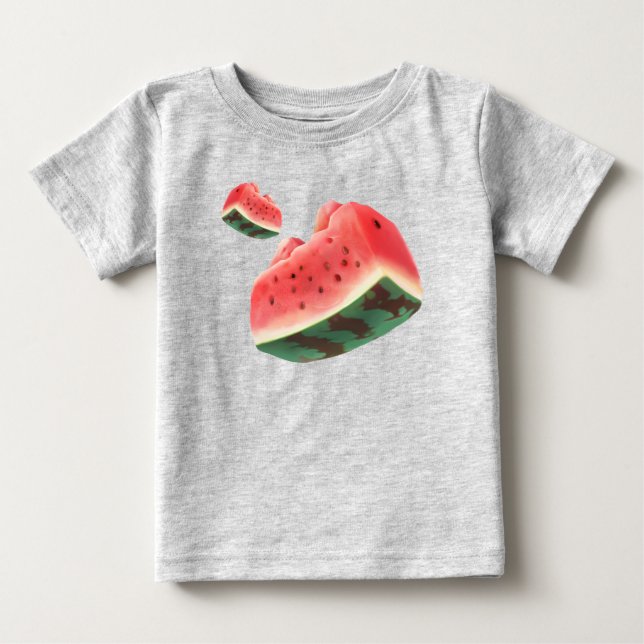 Camiseta De Bebé Patrón de sandía (Anverso)