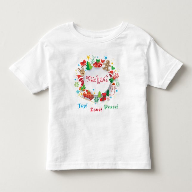 Camiseta De Bebé Patrón de símbolos de vacaciones de invierno de Mo (Anverso)