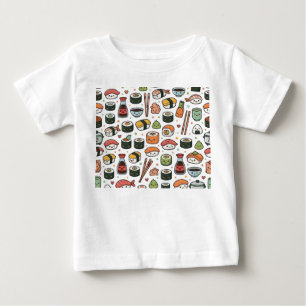 Camiseta De Bebé patrón de sushi