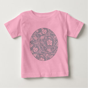 Camiseta De Bebé Patrón de uva William Morris turquesa