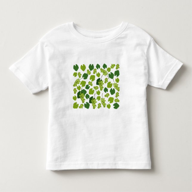 Camiseta De Bebé Patrón de uvas y hojas de uva (Anverso)