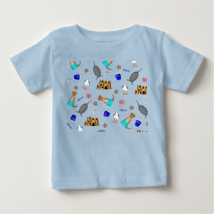 Camiseta De Bebé Patrón de vacaciones de verano en la playa de Oliv