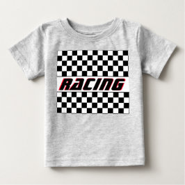 Camiseta De Bebé Patrón del tema de la Carreras de la verificación 