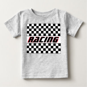 Camiseta De Bebé Patrón del tema de la Carreras de la verificación
