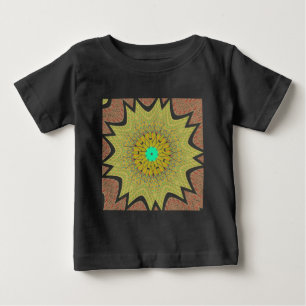 Camiseta De Bebé Patrón étnico tribal africano amarillo dorado