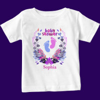 Patrón floral personalizado de Baby Shower persona