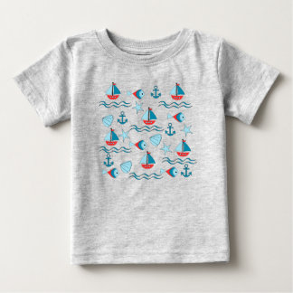 Camiseta De Bebé patrón naútico