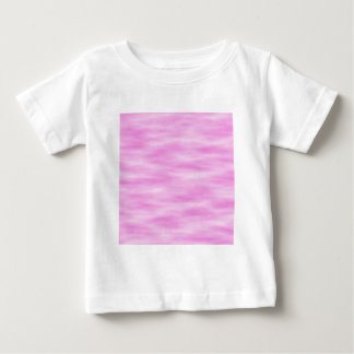 Camiseta De Bebé Patrón ondulado rosa y blanco.