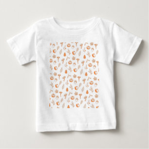 Camiseta De Bebé Patrón Otoñal Acogedor