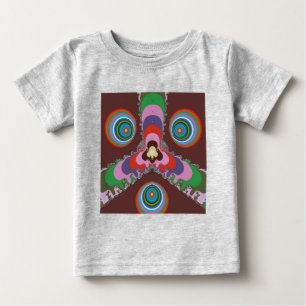 Camiseta De Bebé Patrón psicodélico retro de los 70