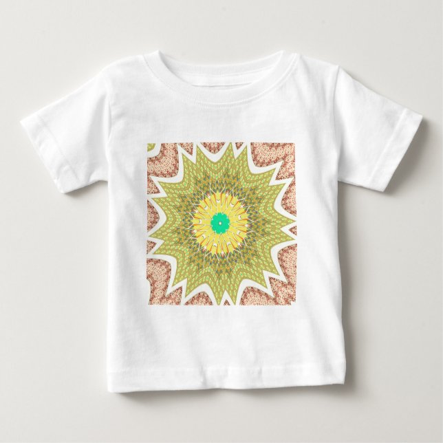 Camiseta De Bebé Patrón tribal de la etnia africana amarilla Dorada (Anverso)