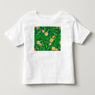 Camiseta De Bebé Patrón tropical, colibríes