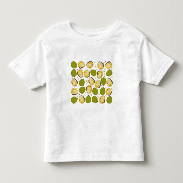 Camiseta De Bebé Patrón Tropical de Jackfruit de verano - Fruta exó (Anverso)