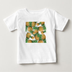 Camiseta De Bebé Patrón tropical yummy de piña