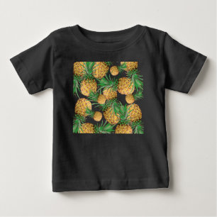 Camiseta De Bebé Patrón tropical yummy de piña