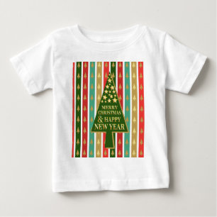 Camiseta De Bebé Patrones de navidades - Diseño de árboles elegante