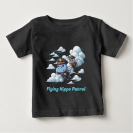 Camiseta De Bebé "Patrulla de Hipopótamos Voladores"