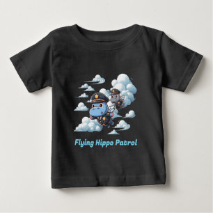 Camiseta De Bebé "Patrulla de Hipopótamos Voladores"