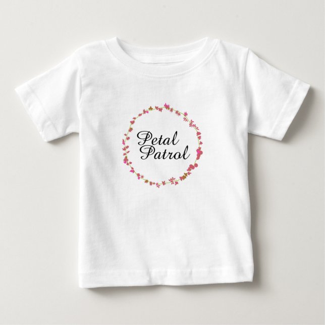 Camiseta De Bebé Patrulla de petanca para Chicas de flores (Anverso)