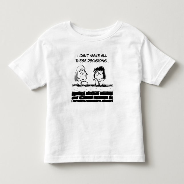 Camiseta De Bebé Patty Peppermint y Marcie en la pared (Anverso)