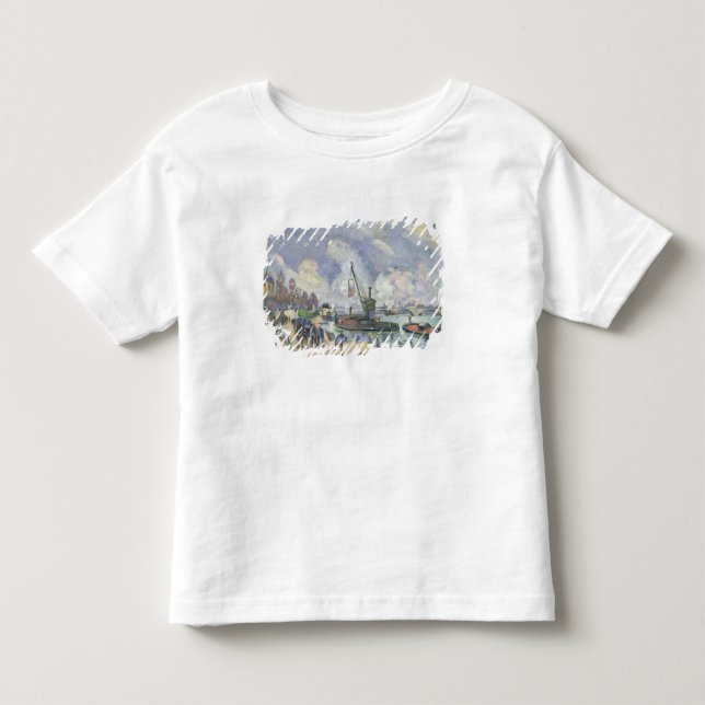 Camiseta De Bebé Paul Cezanne el | Quai de Bercy, París, 1873-75 (Anverso)