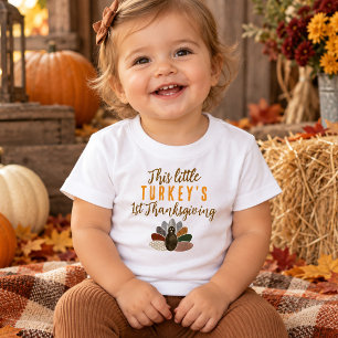 Camiseta De Bebé Pavo de Acción de Gracias Boho para Principiantes