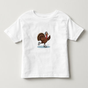 Camiseta De Bebé Pavo de Acción de Gracias patinando sobre hielo