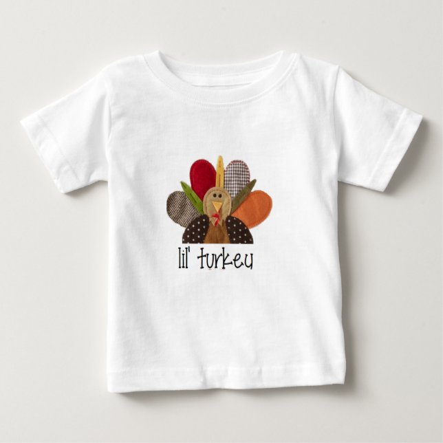 Camiseta De Bebé Pavo de la Acción de gracias-lil (Anverso)